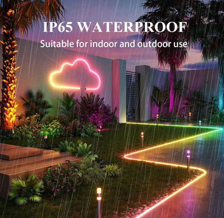 LED Strip Lights Neon Rope Light with Music Sync RGBIC 5M
