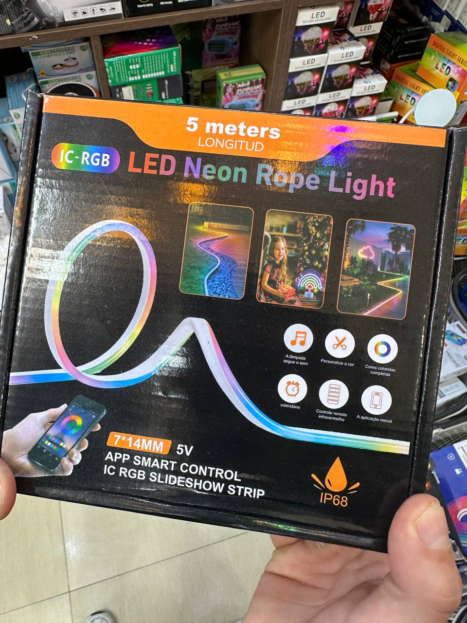 LED Strip Lights Neon Rope Light with Music Sync RGBIC 5M